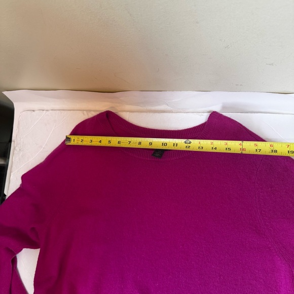 Halogen Cashmere Crew Neck Sweater Tunic Side Cuff Slits Knit Fuschia Pink XXL - Picture 14 of 16